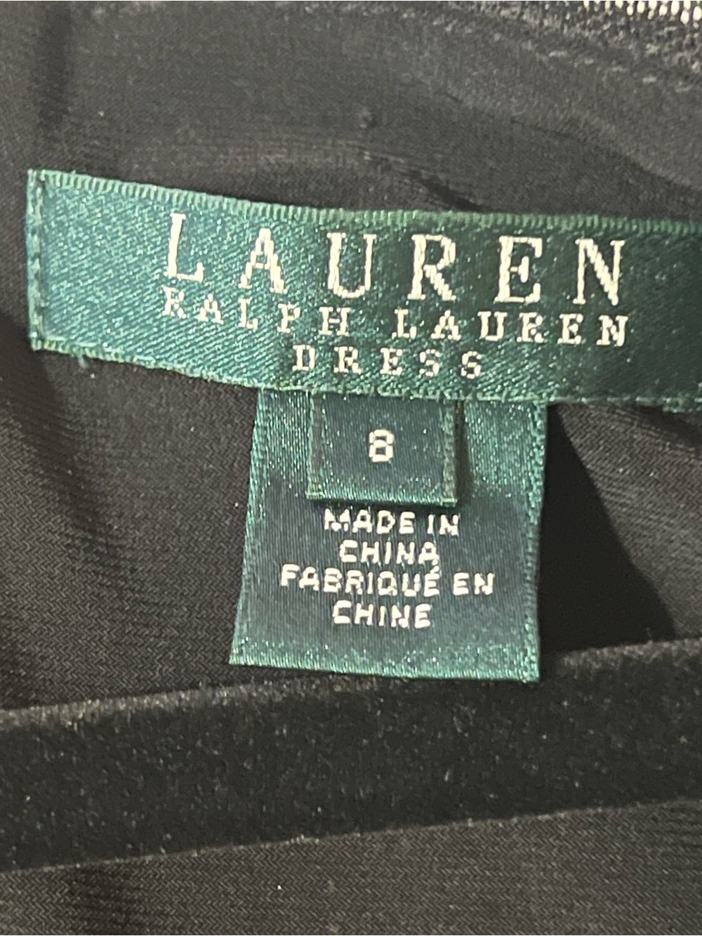 Lauren Ralph Lauren Dress Size 8 Black Bronze Sequin Lace Sheath Cocktail Dress - Picture 8 of 11